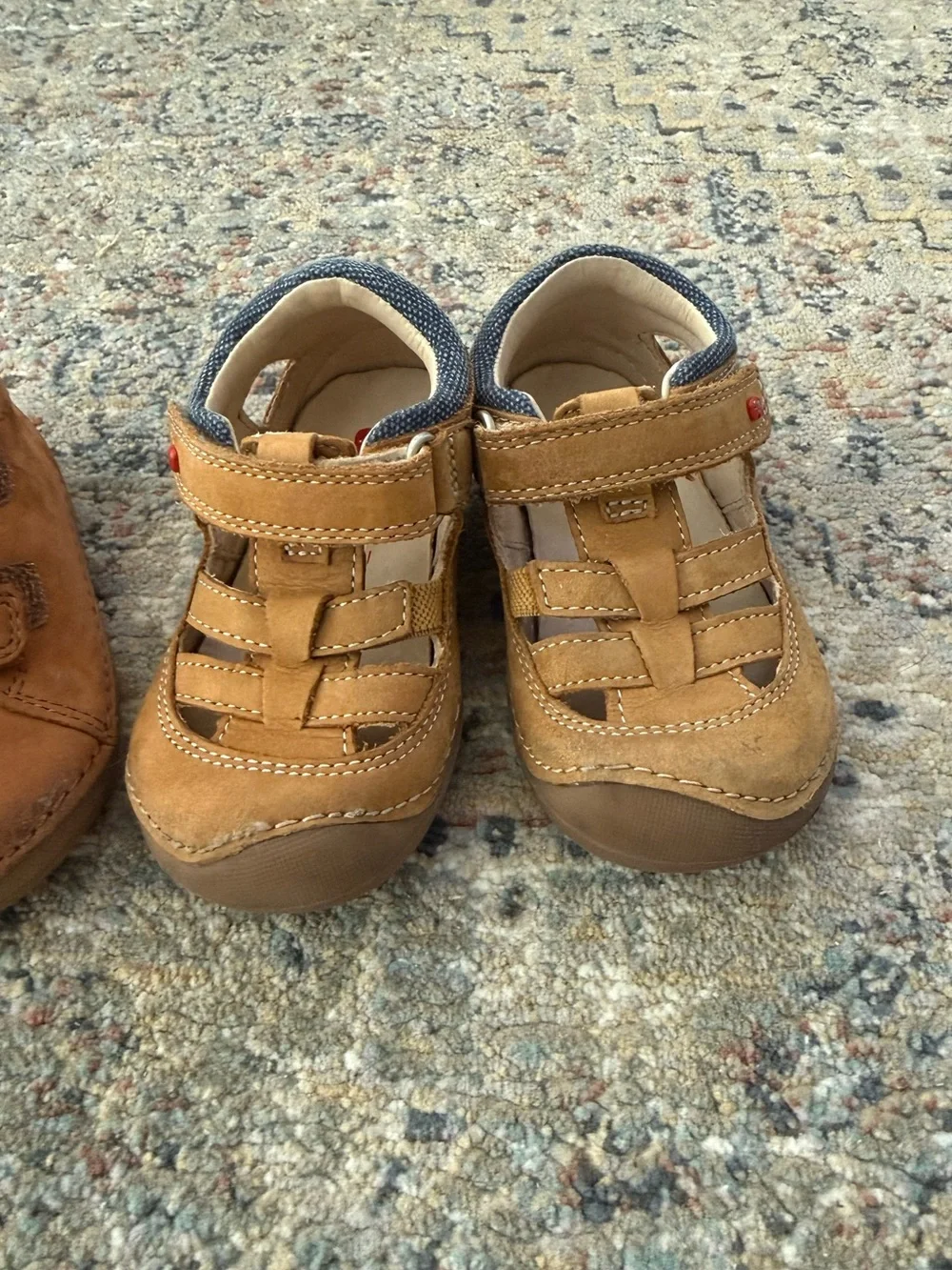 Toddler Brown European Leather Shoes size 4.5-5 US
